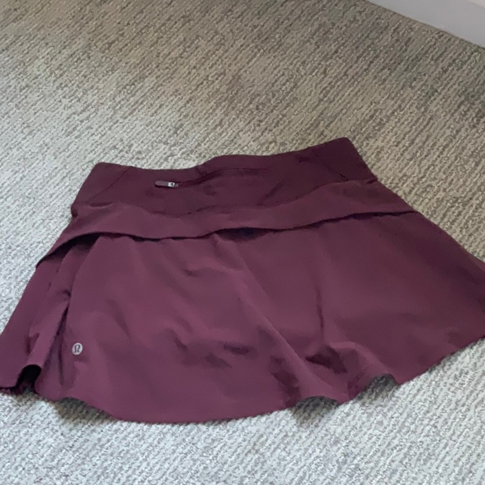 Burgundy Lululemon Athletic Skort